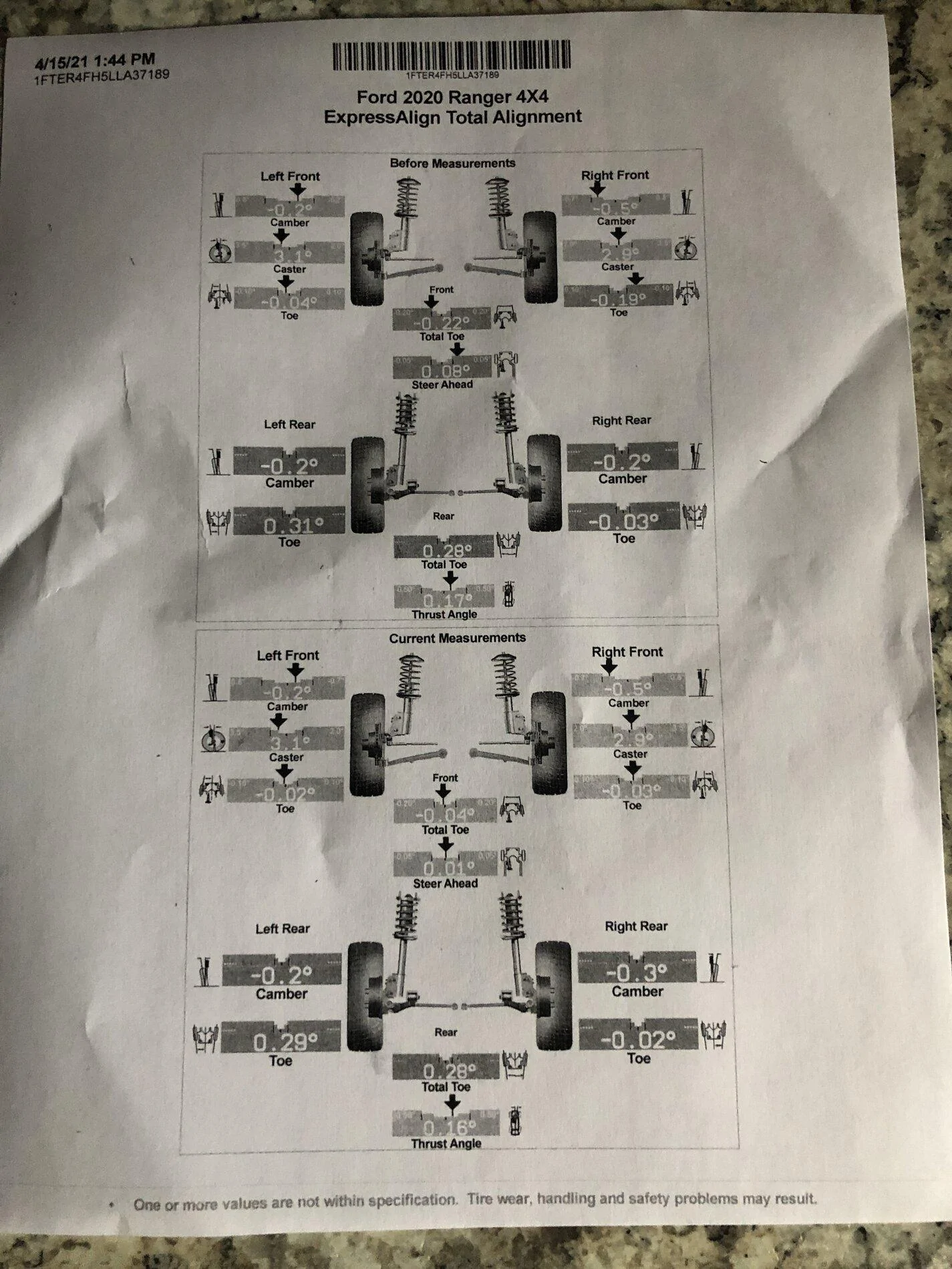 2020 Ranger center bearing updates | 2019+ Ford Ranger and Raptor Forum ...