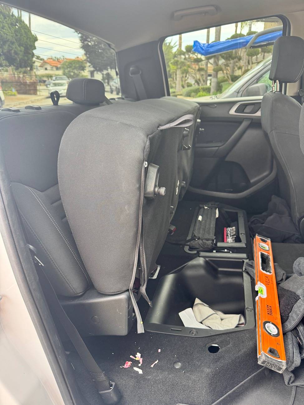 2021 rear seat stuffed with shredded paper | 2019+ Ford Ranger and ...