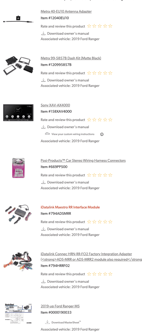 2019-2021 Ranger 4 inch screen to aftermarket head unit radio | 2019 ...